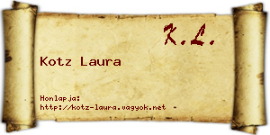 Kotz Laura névjegykártya